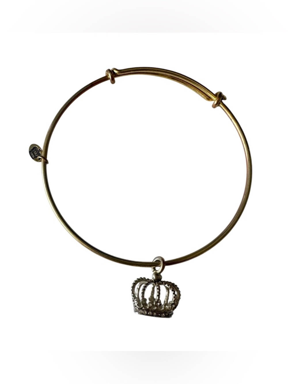 Juicy Couture Gold-Tone Crown Charm Bangle